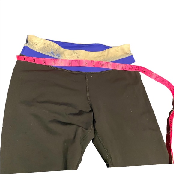 Lululemon Run: Inspire Crop II Black Milky Way Multi Print Pigment Blue Size 12 - Picture 7 of 11